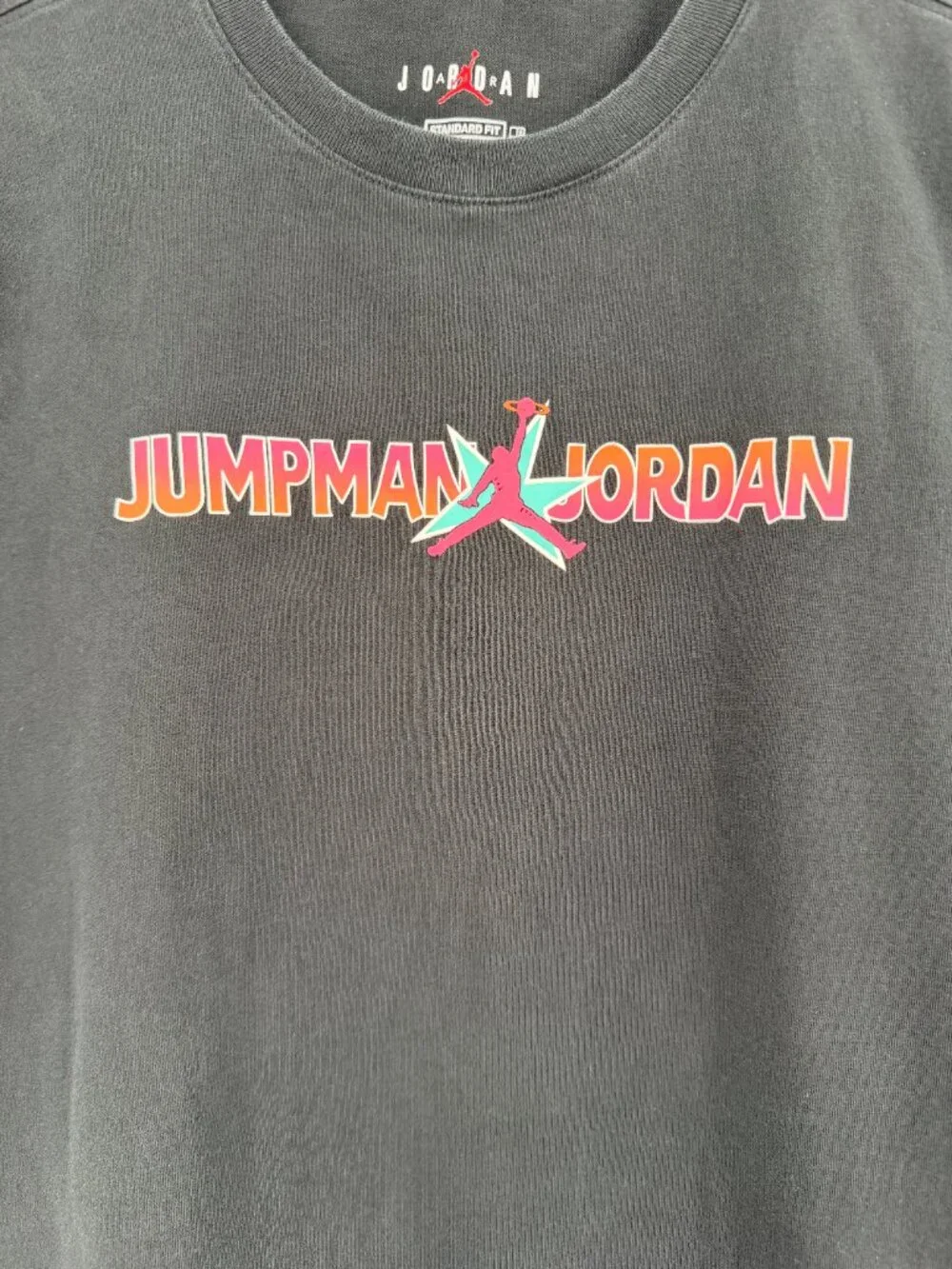 Jordan Jumpman Men's XL Graphic T-Shirt Black Short Sleeve Cotton Crew Neck